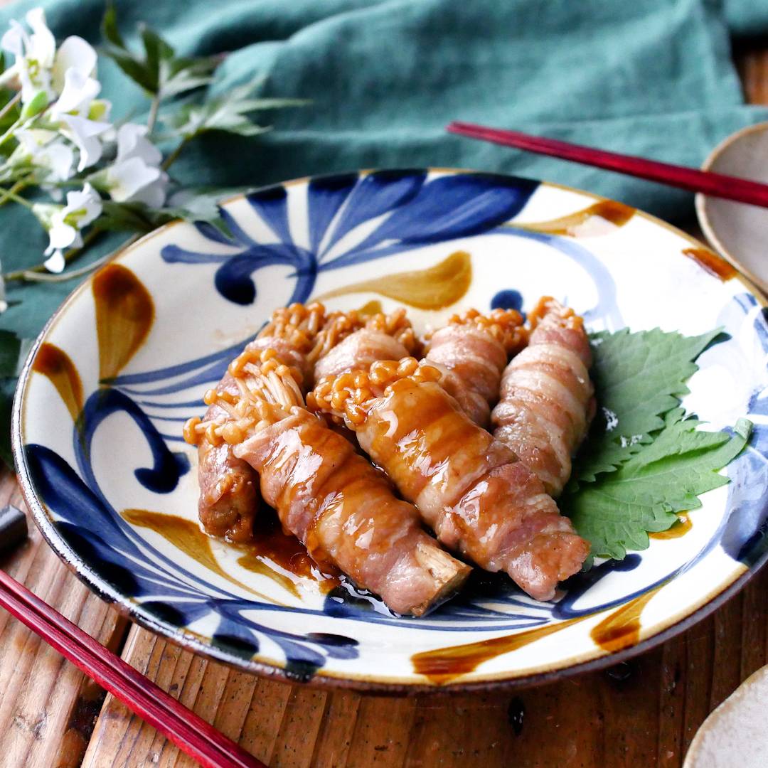 えのきの甘辛肉巻き