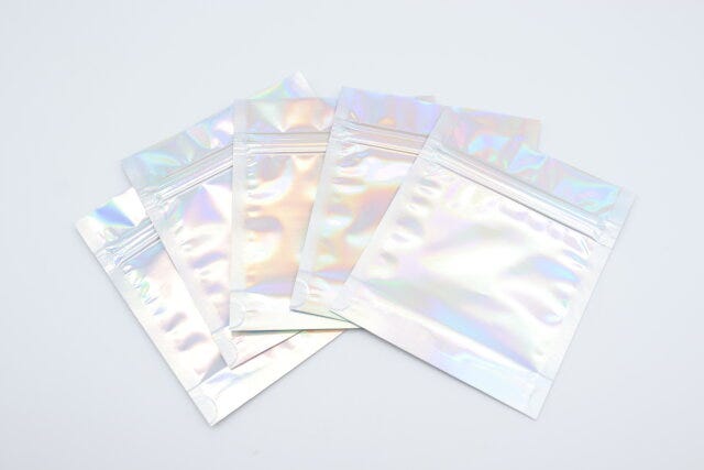 底マチオーロラストックバッグ（13cm×11cm×4cm、5枚）　入り数
