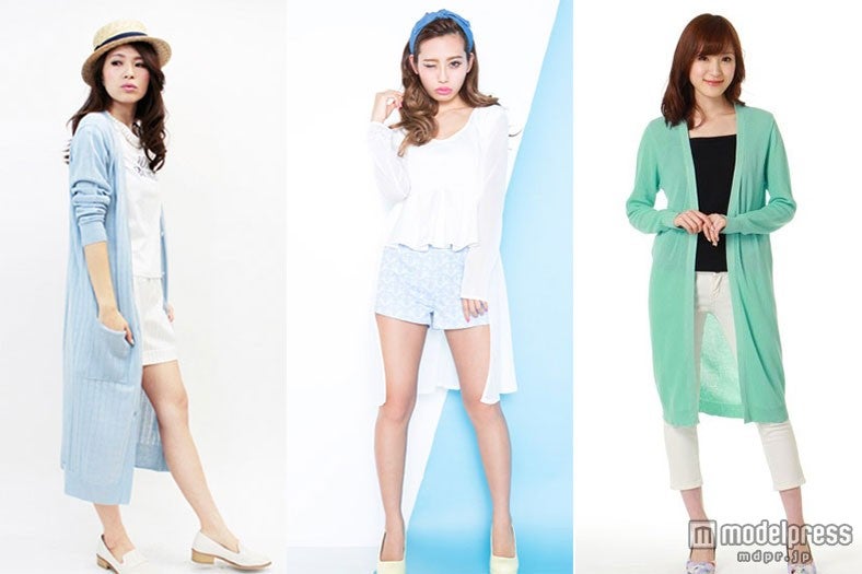 「ロングカーデ」で簡単スタイルアップ！キレイ色なら取り入れやすい