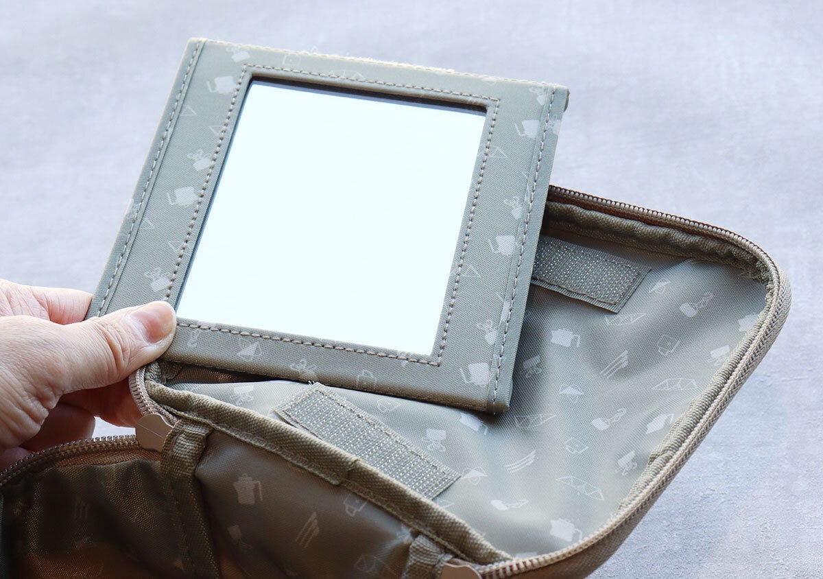 リンネルスノーピークバニティポーチミラー付き