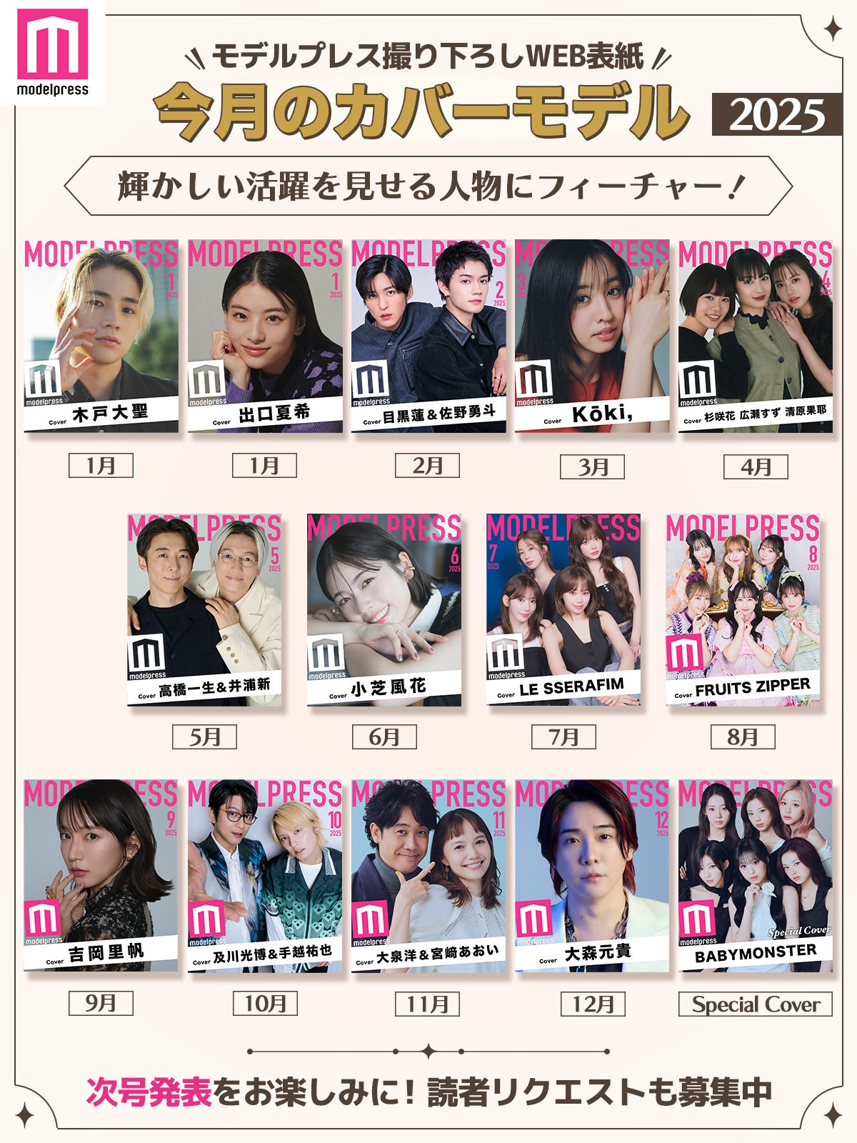 2025年モデルプレス「今月のカバーモデル」（C）モデルプレス
