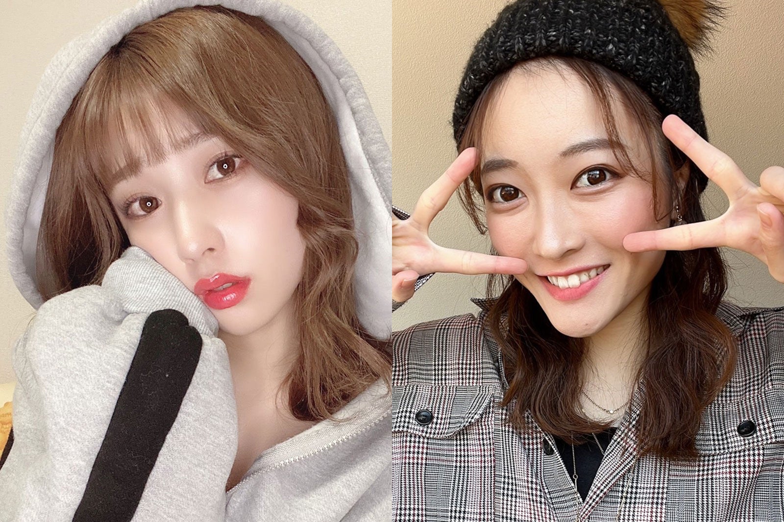 「美少女図鑑×モデルプレス～原石プロジェクト2021Autumn～」ヴィレッチヴァンガード賞・越智あいりさん、neith.賞・小山優菜さん（提供写真）