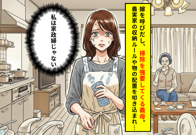 週末に義母から「今すぐ来て」行ってみると…→嫁を【無料の家政婦】扱い！？終わらない指示出しに疲労困憊
