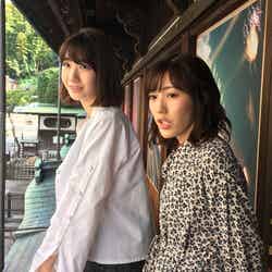 (右から)渡辺麻友、柏木由紀(C)TBS