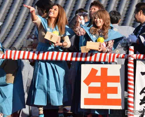 本門寺節分豆まき、人気ギャルモデル2名が初参戦