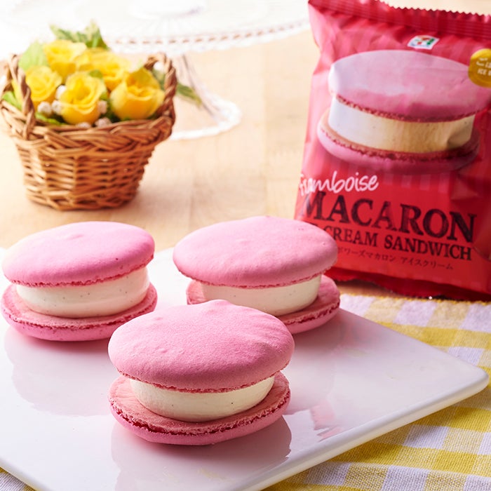 セブンプレミアム フランボワーズマカロンアイスクリーム