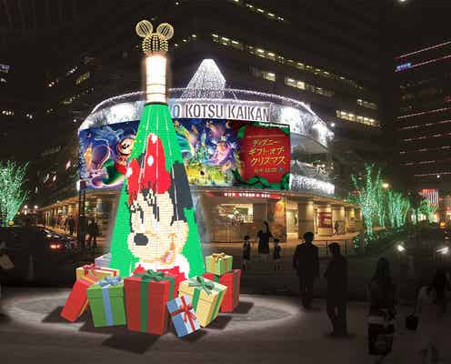 可愛いディズニーの仲間に変化!初のクリスマスツリーが有楽町に登場