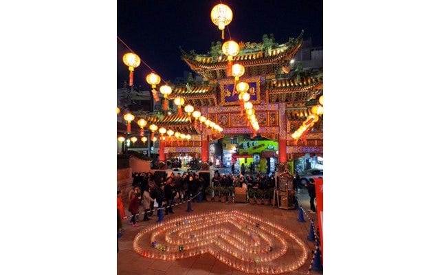 春節の締めくくりに行われる「元宵節燈籠祭」の様子(2013年撮影)