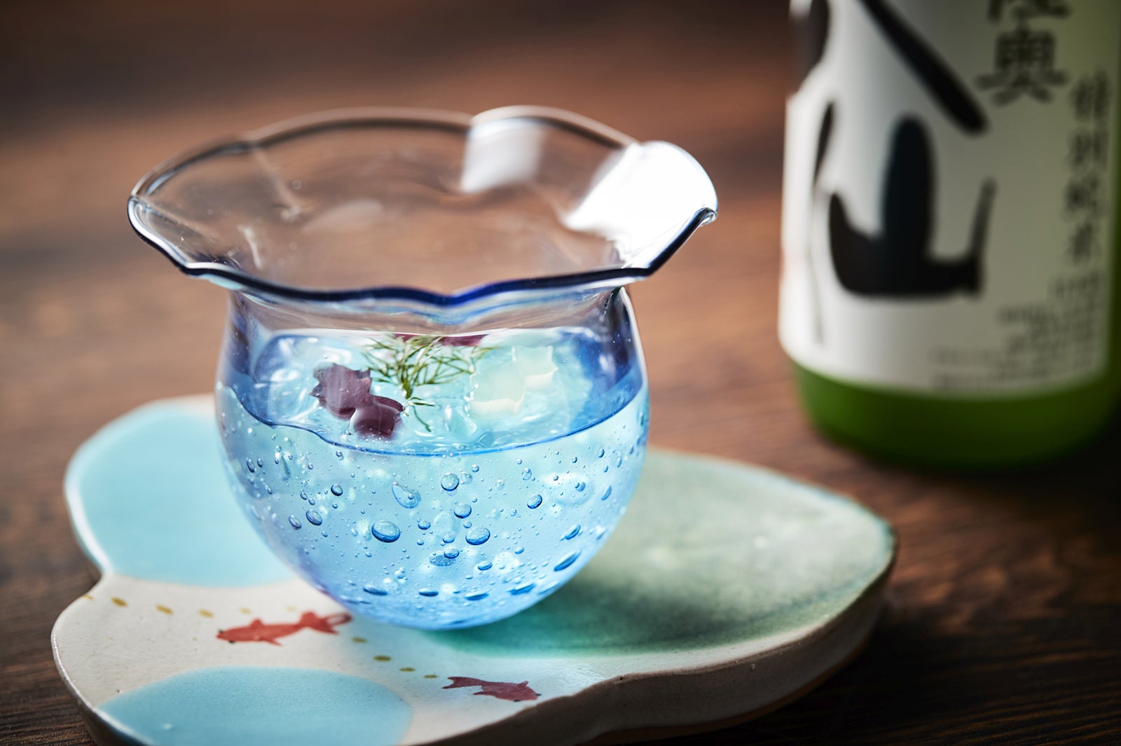 地酒を使用した大人の金魚鉢ゼリー／画像提供：星野リゾート