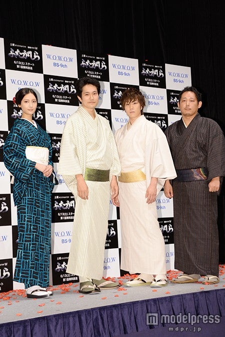 （左から）菜々緒、松山ケンイチ、早乙女太一、入江悠監督