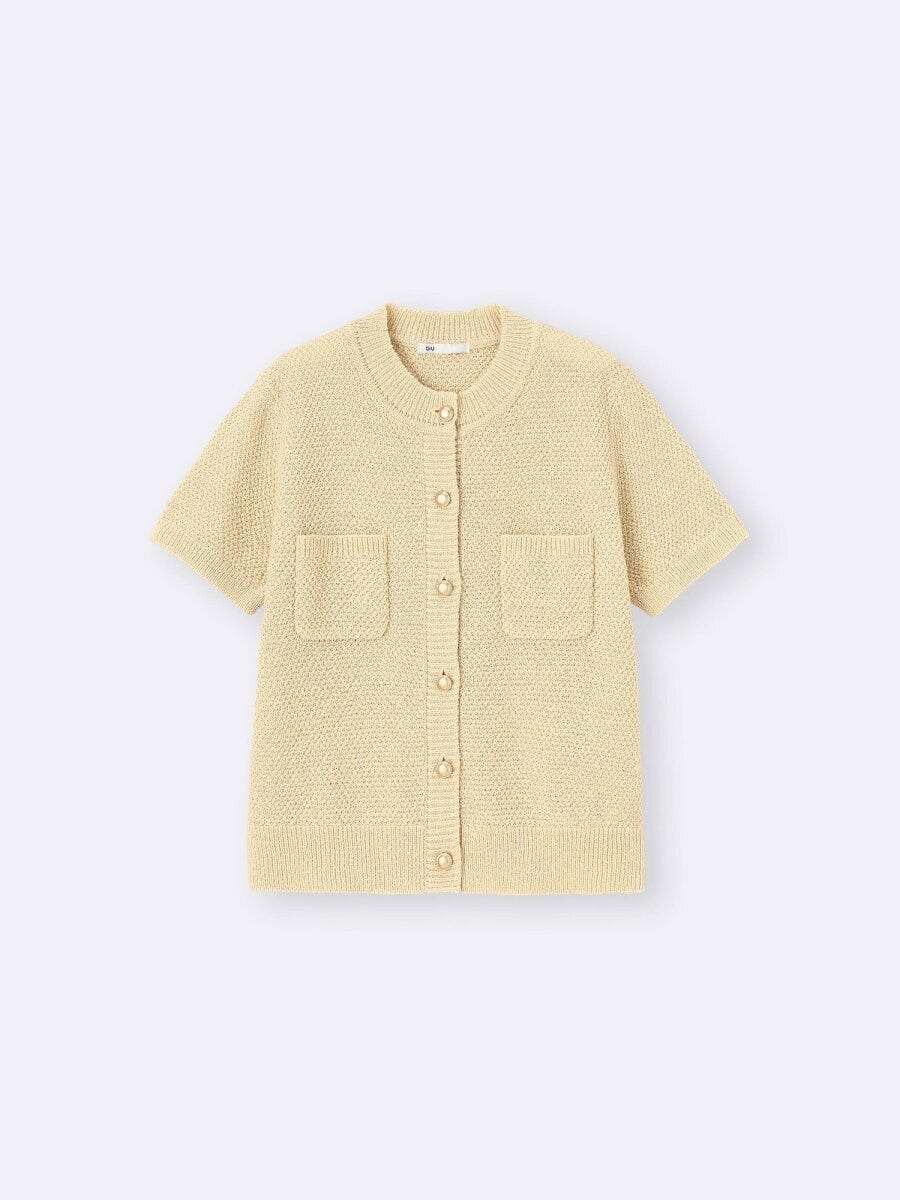 2026gu春大人女性おすすめメタルボタンカーディガン