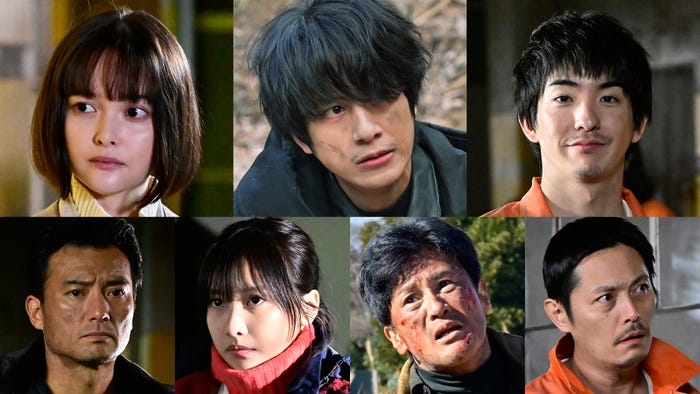 (上段左から)玉城ティナ、溝端淳平、前田公輝(下段左から)徳重聡、佐野ひなこ、橋本じゅん、姜暢雄(C)HJホールディングス