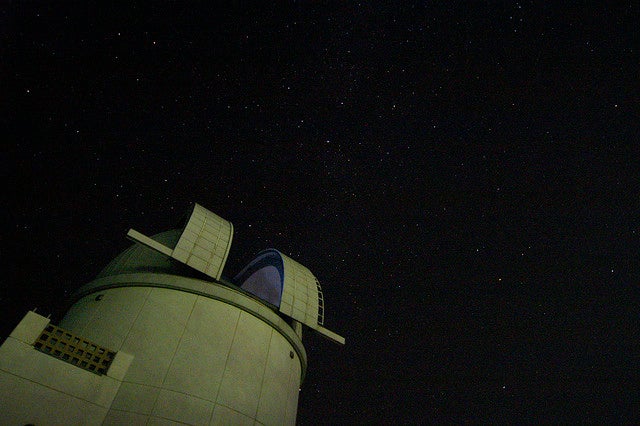 Stars and an astronomical observatory by ken2754@Yokohama