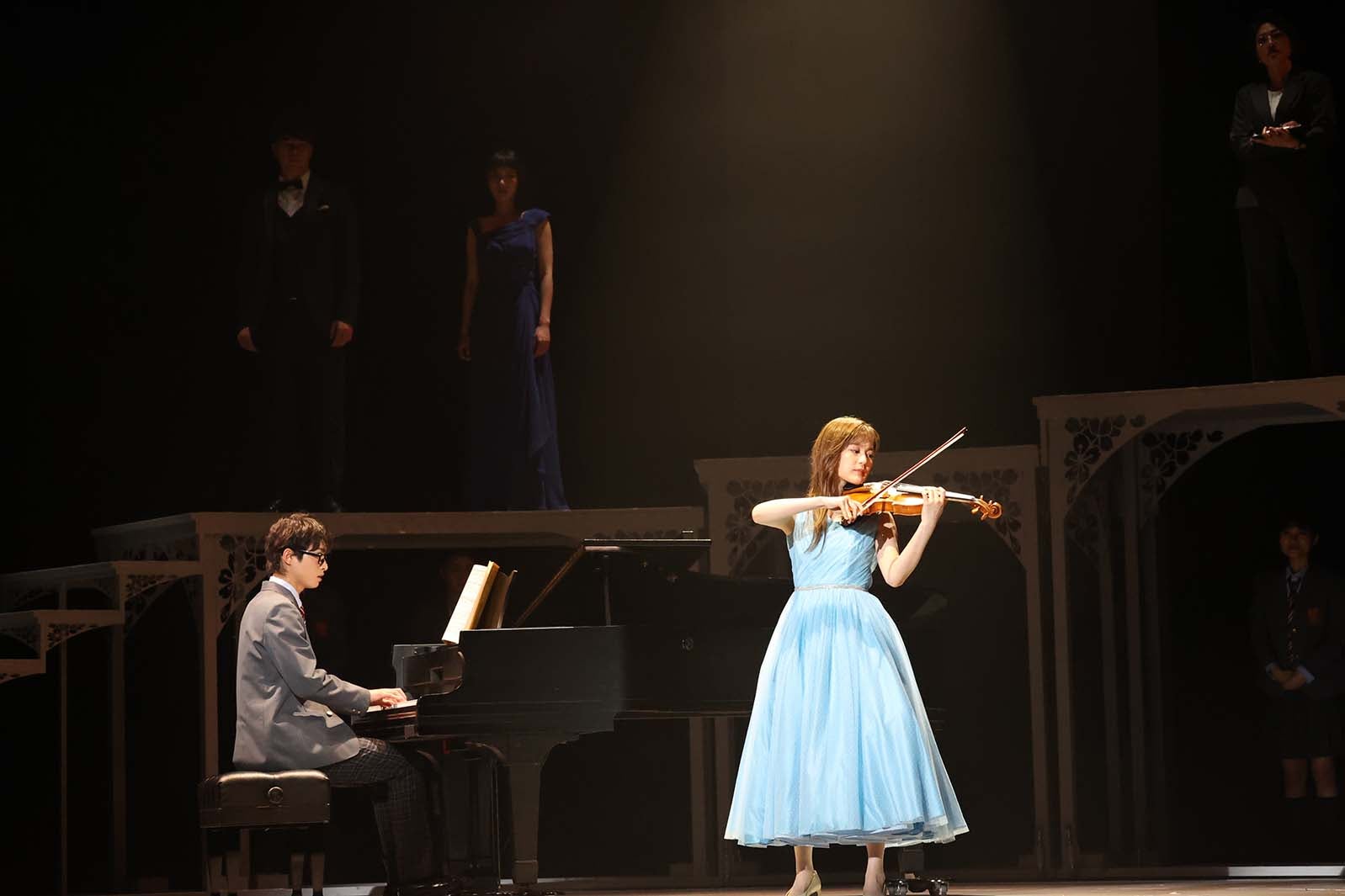 木村達成、生田絵梨花／ミュージカル「四月は君の嘘」6日ゲネプロより（写真提供／東宝演劇部）