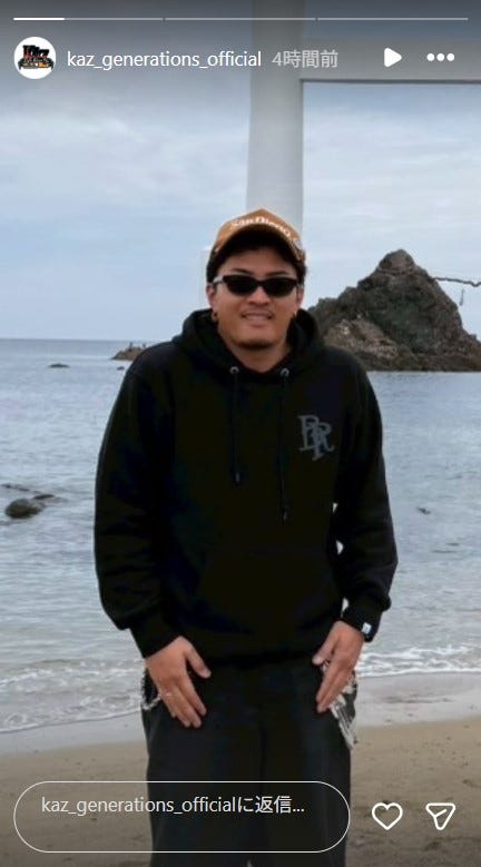 数原龍友Instagramより