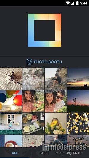 「写真ブース」機能のスタート画面