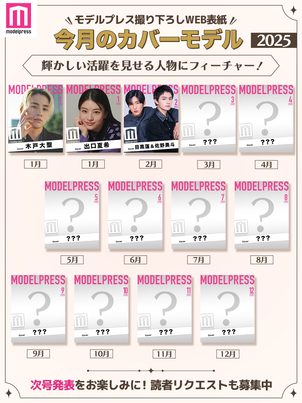 2025年モデルプレス「今月のカバーモデル」（C）モデルプレス