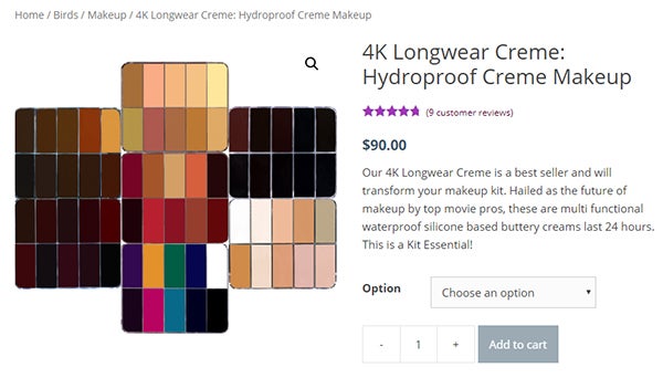 4K Longwear Creme: Hydroproof Creme Makeup／SIÂN RICHARDS LONDON公式サイトより