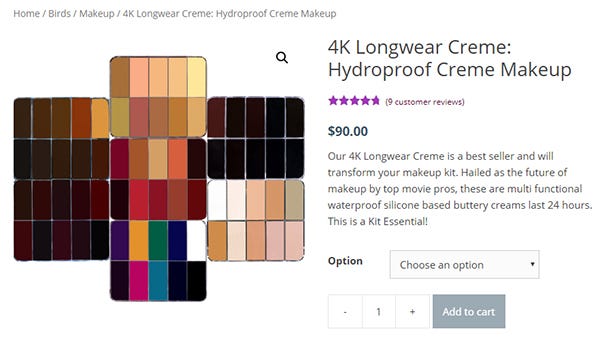 4K Longwear Creme: Hydroproof Creme Makeup/SIÂN RICHARDS LONDON公式サイトより