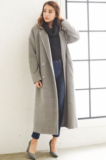 ダブルボタンチェスターコート「Re:EDIT by GALSTAR」6,298円（税込）／画像提供：Re:EDIT by GALSTAR