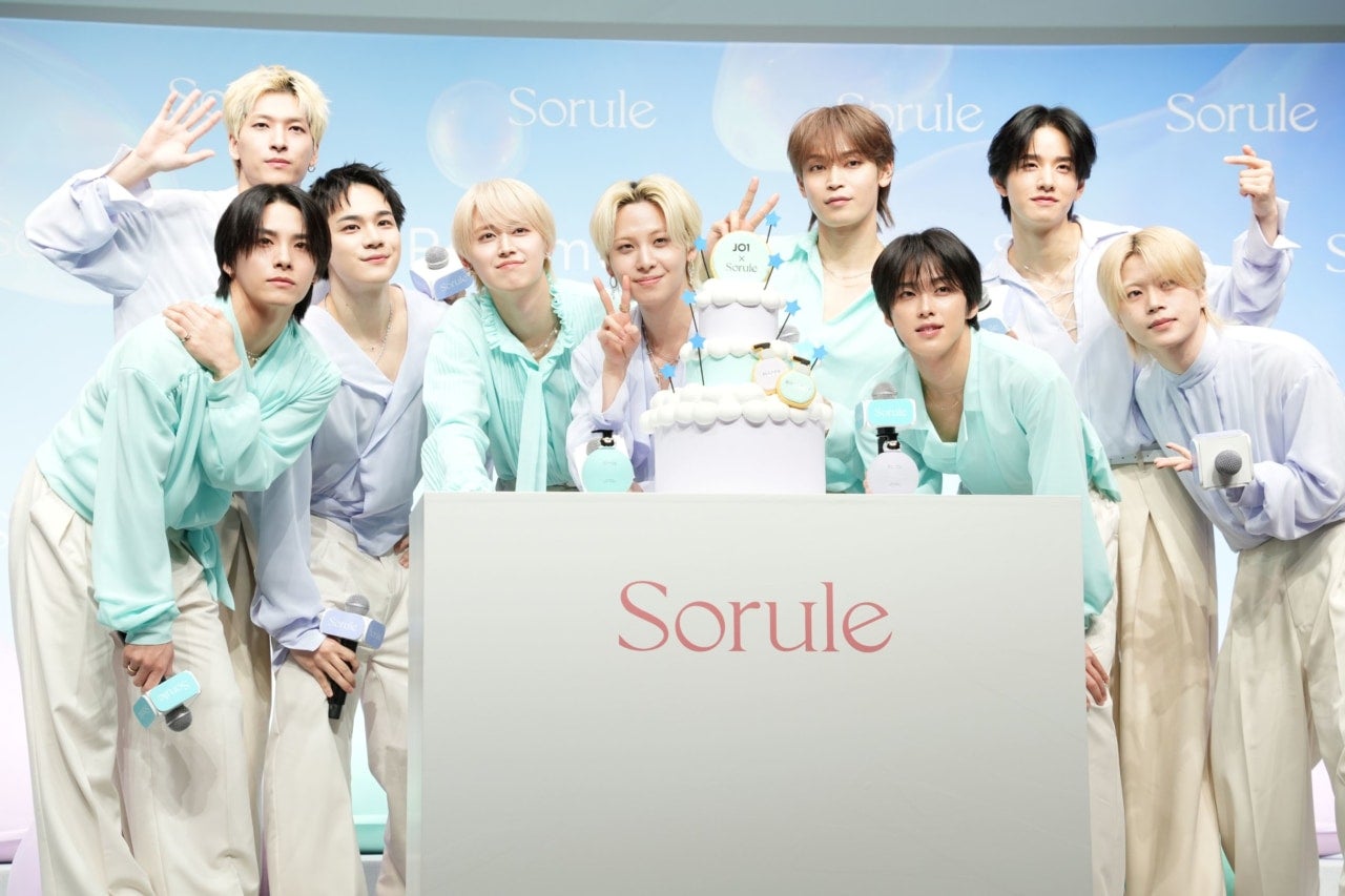 JO1がSorule新CM発表会に登壇！ メンバー1番の“やわらか髪”は白岩瑠姫