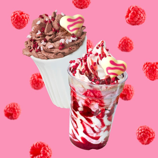 「ラブポーション ホットショコラ」「スイートハート サンデー」／画像提供：ホテルショコラ