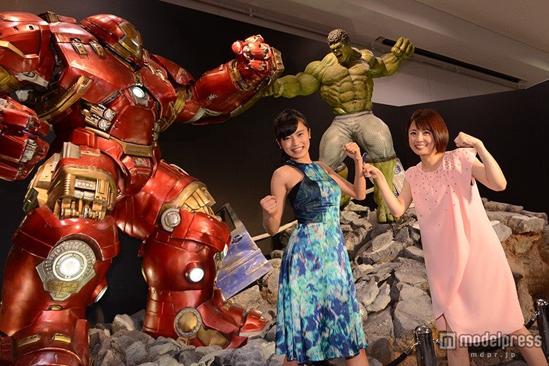 「アベンジャーズ」の世界を六本木で堪能　小島瑠璃子＆小林麻耶も歓喜「涙が出てきそう」