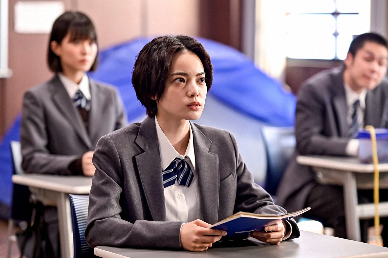 志田彩良、平手友梨奈、細田佳央太「ドラゴン桜」第9話より（C）TBS