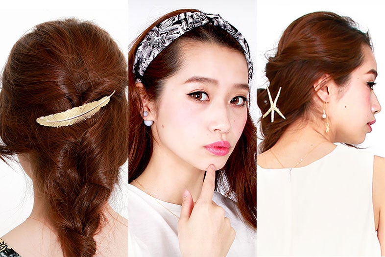 湿気に負けない！トレンド「ヘアアクセ」で髪型も可愛く
