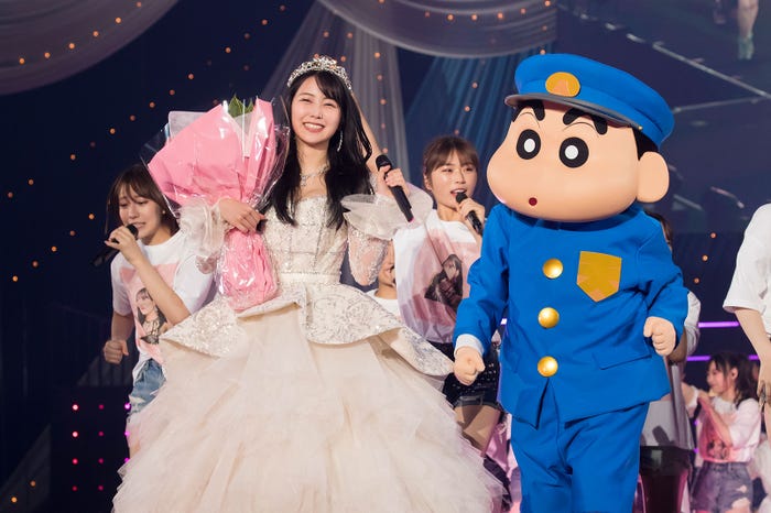 白間美瑠、クレヨンしんちゃん(C)NMB48、臼井儀人/双葉社・シンエイ・テレビ朝日・ADK 2021