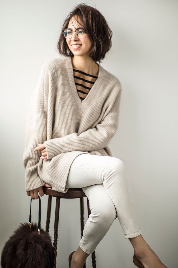 画像3 3 斬新さがイイ ボーダー トップスをインナーに モデルプレス