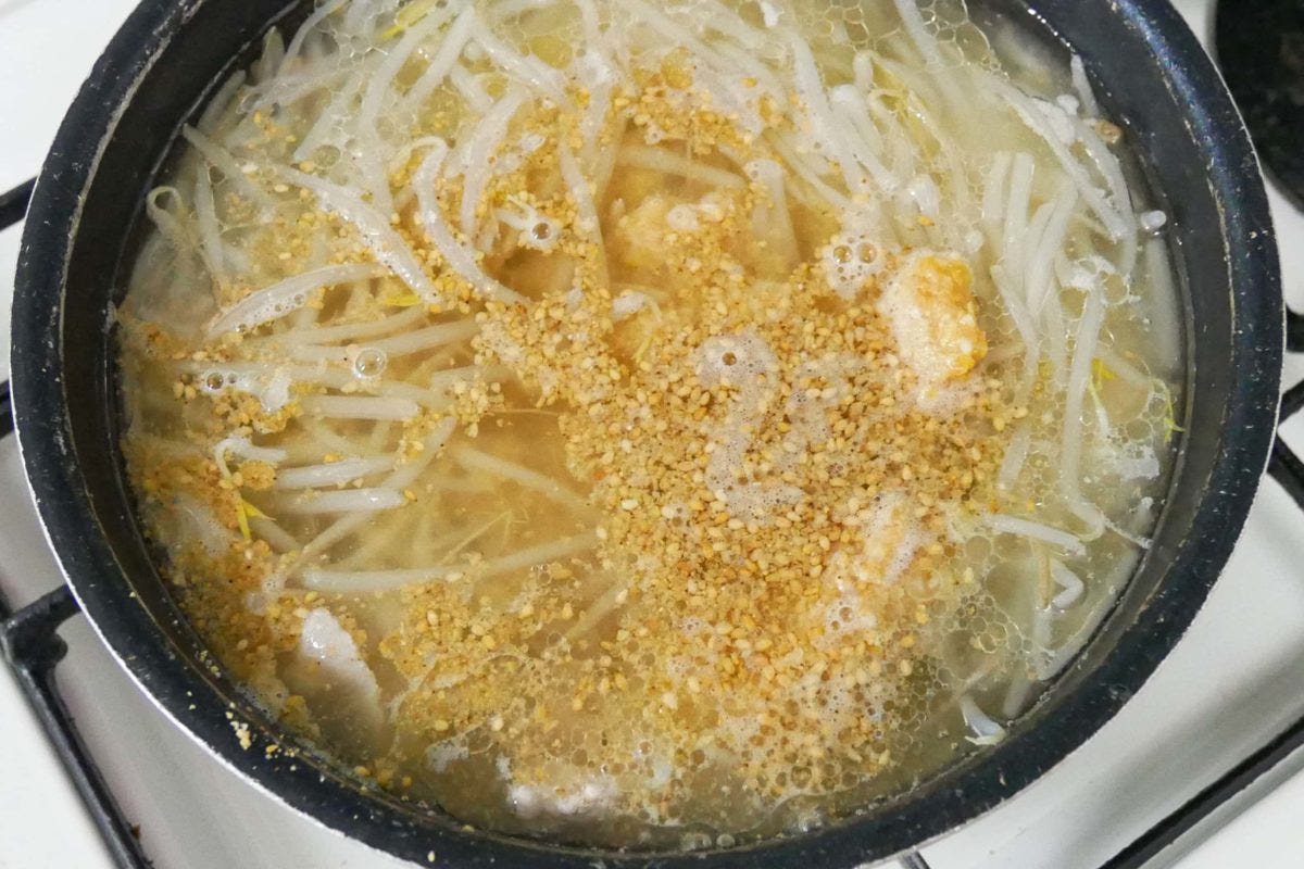 味噌ラーメンの麺なし