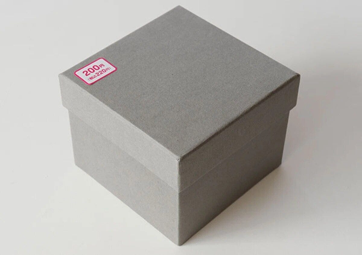 ダイソー　紙BOX（B、2段タイプ、11.5cm×11.5cm×8.7cm）　パッケージ