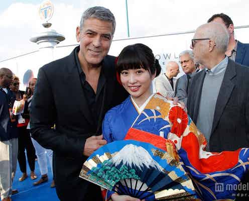志田未来、着物姿でハリウッド・プレミアデビュー ジョージ・クルーニーと感激の初対面