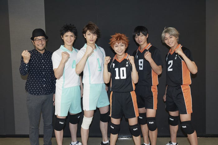 (左から)ウォーリー木下、小波津亜廉、遊馬晃祐、須賀健太、木村達成、猪野広樹(C)HF/S・HPEH Photo by Shunsuke Watabe
