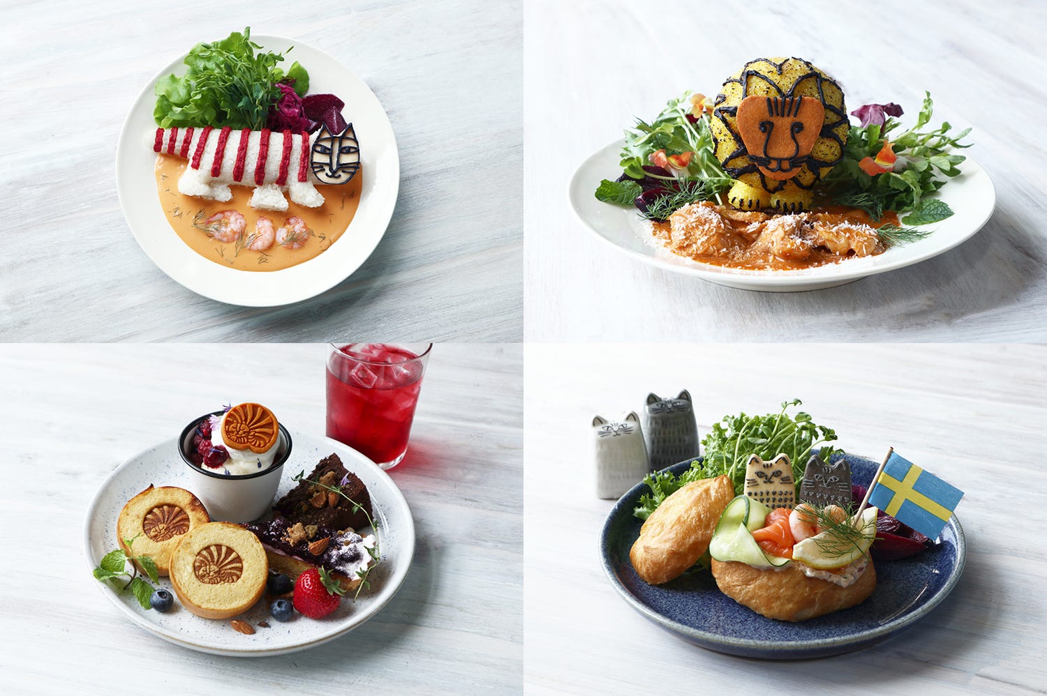 リサ・ラーソンコラボカフェが銀座に、“食べるアート”大人可愛いキャラフード