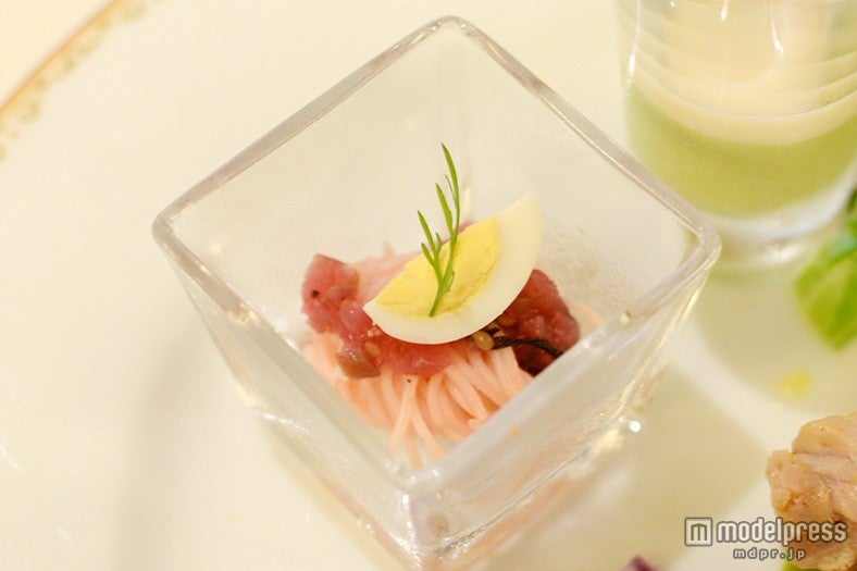 冷製のカペッリーニ 梅肉ソース