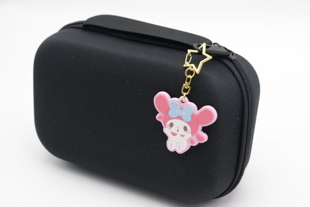ラバーキーホルダーMM　むきゅむきゅ　使用例