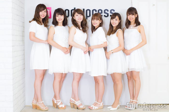 (左から)小川笑さん、辰己真梨さん、鹿田雪子さん、谷田友梨亜さん、黒川彩子さん、谷川晴菜さん(C)モデルプレス