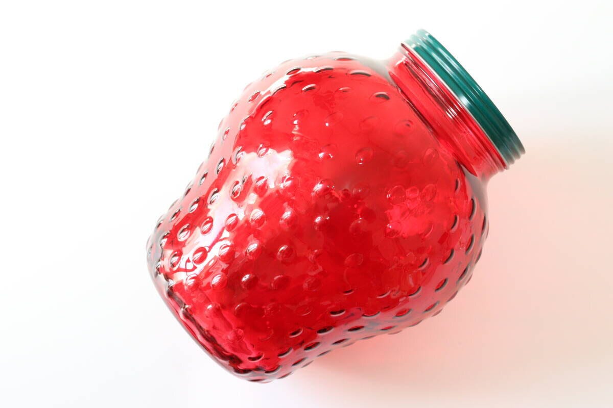 ダイソー いちご保存瓶 ダイソー いちご保存瓶 キッチングッズ