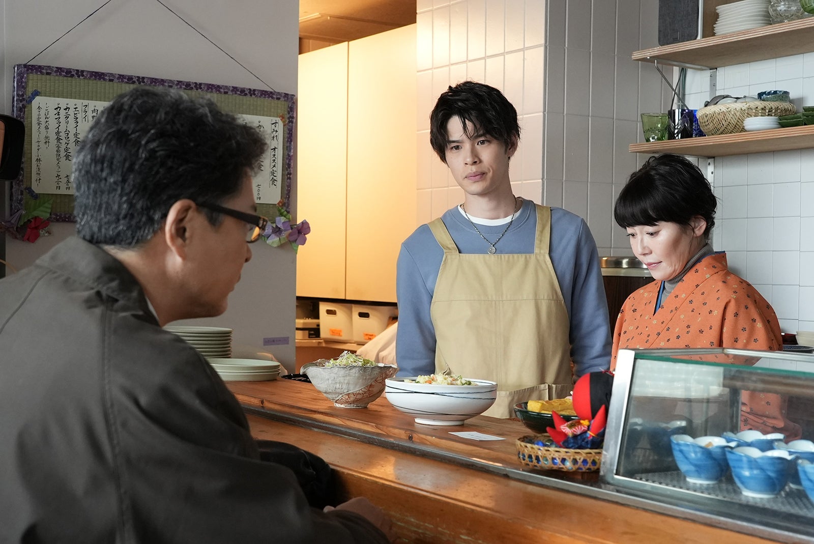 田中哲司、青木瞭、須藤理彩／「真犯人フラグ 真相編」第15話より（C）日本テレビ