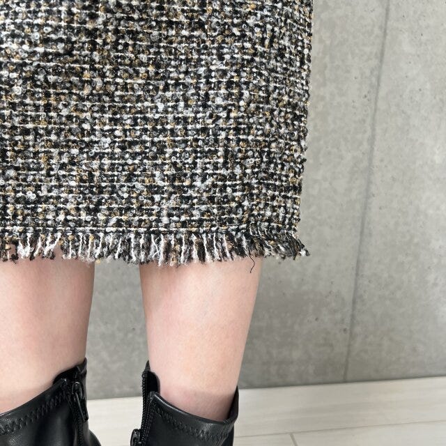 GU 高見えスカート ツイード素材 GU 高見えスカート ツイード素材 裾フリンジ