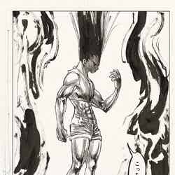 「冨樫義博展 -PUZZLE-」『HUNTER×HUNTER』展示原画(C)P98-22