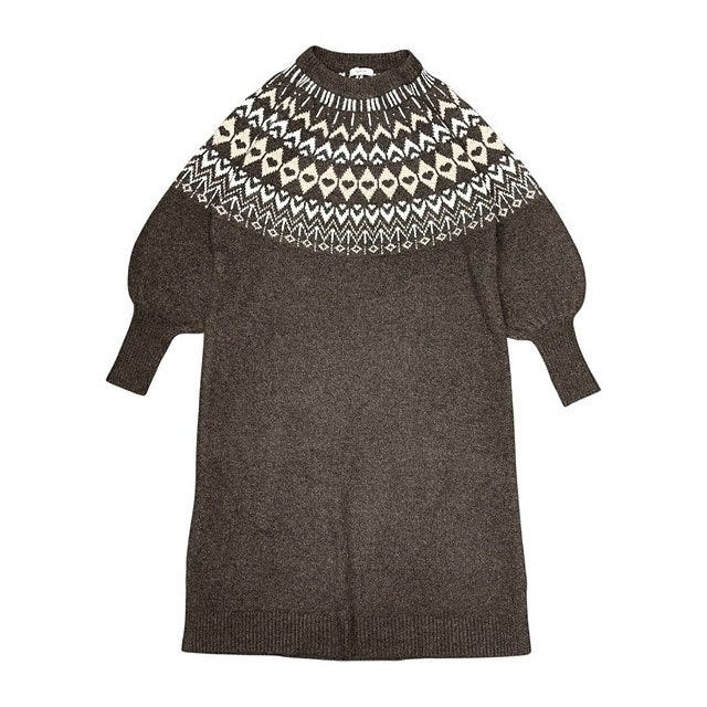 しまむら Daaco ノルディック調ニットワンピース しまむらDaacoノルディック調ニットワンピース