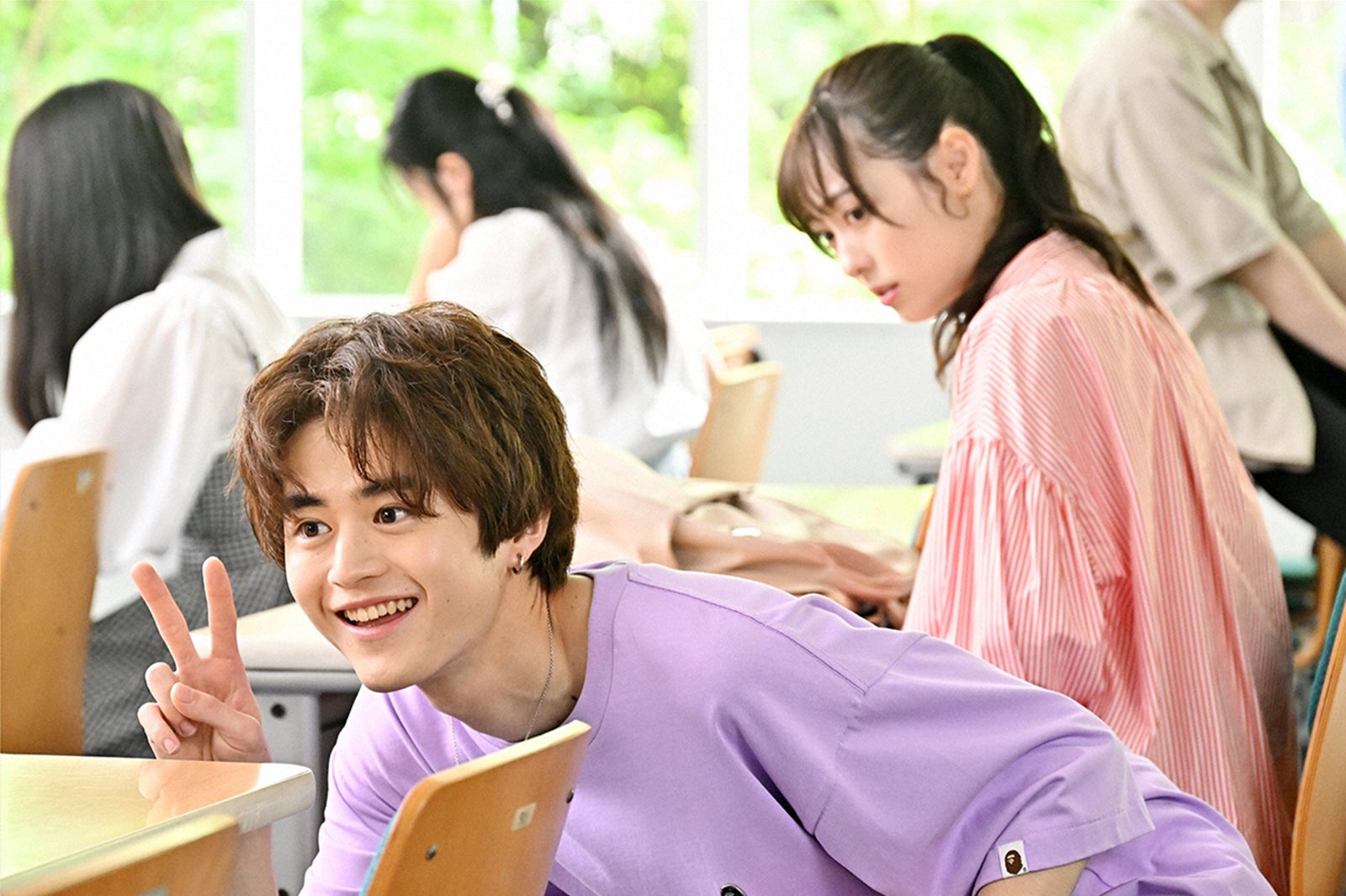 鈴鹿央士、福原遥「１８／４０～ふたりなら夢も恋も～」第4話より（C）TBS