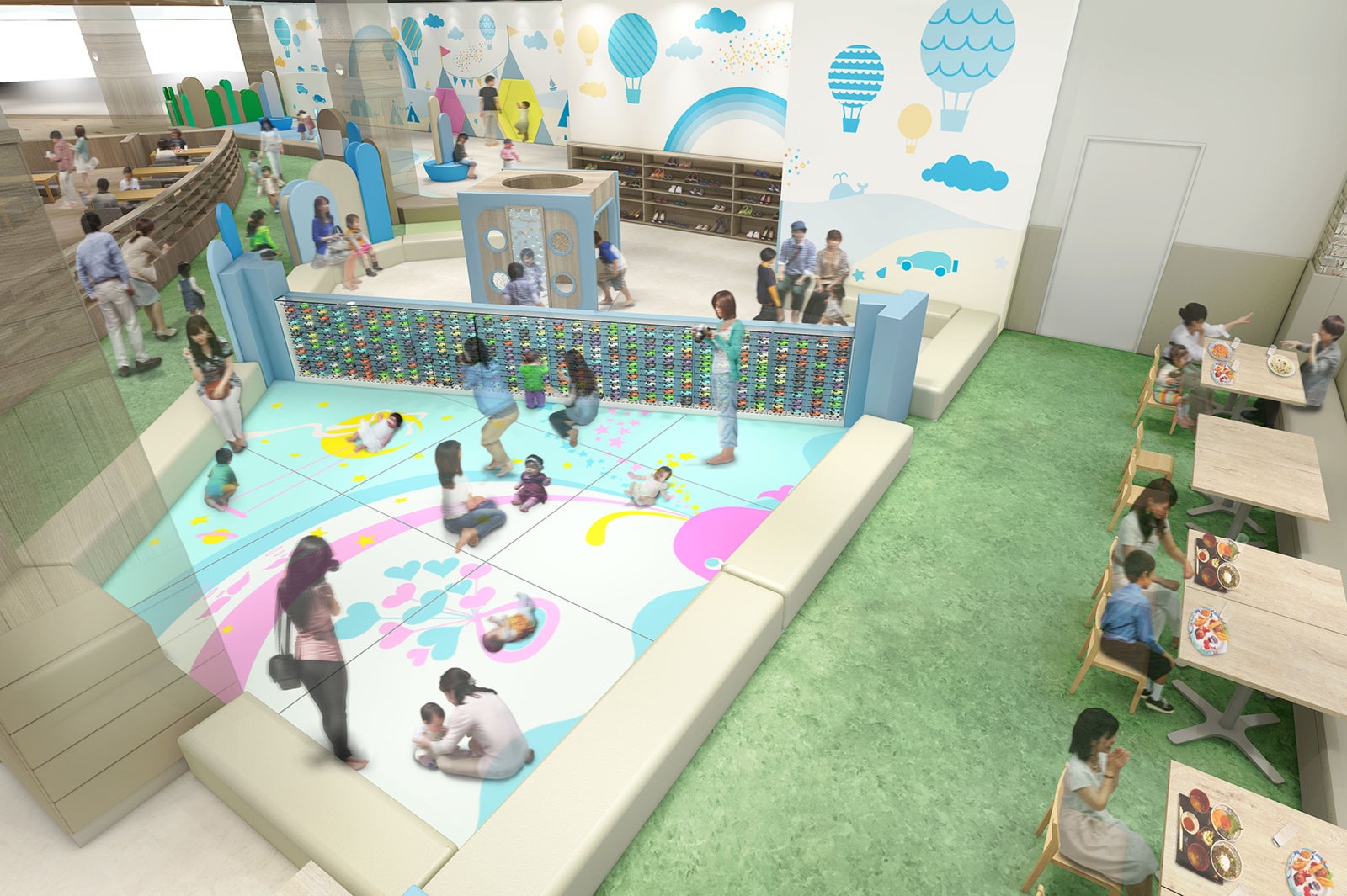 湘南 Food Hallキッズパークイメージ／画像提供：三井不動産