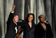 「第57回グラミー賞」(左から)ポール・マッカートニー、リアーナ、カニエ・ウェスト/photo:Getty Images【モデルプレス】