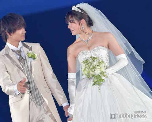 佐野勇斗、ウェディングドレスのトラウデン直美をエスコート カップルランウェイに黄色い歓声<TGC北九州2018>