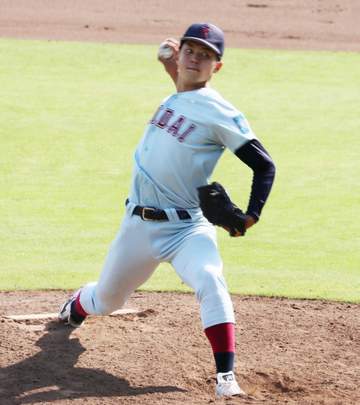 今秋ドラフト候補、近大・宮原 8回0封123球、自身3連勝 プロ5球団が視察