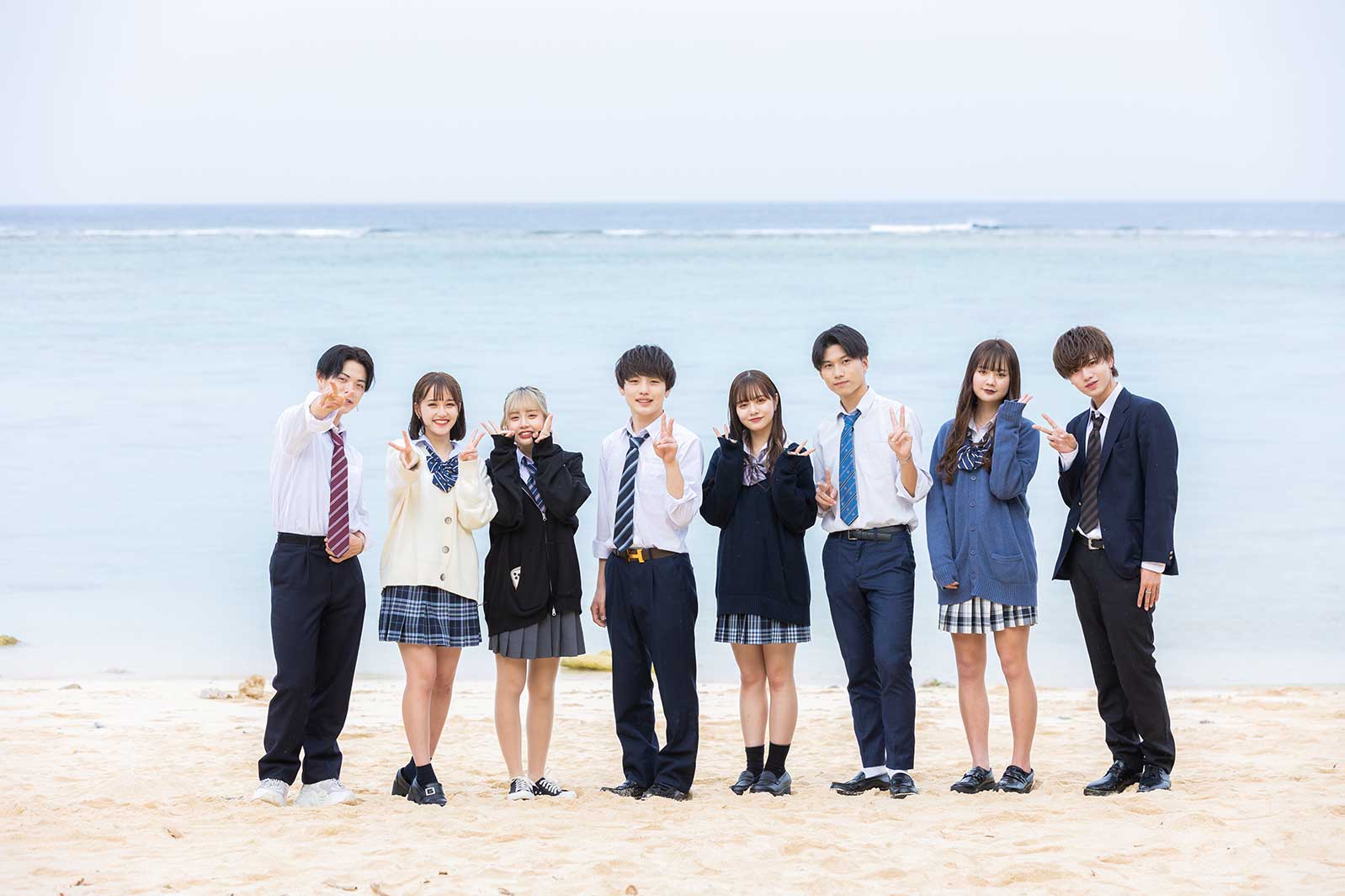 りょうた、あやの、まり、あきら、すずか、はると、かのん、よしき「今日、好きになりました。-卒業編2021-」メンバー集合8人バージョン（C）AbemaTV, Inc.